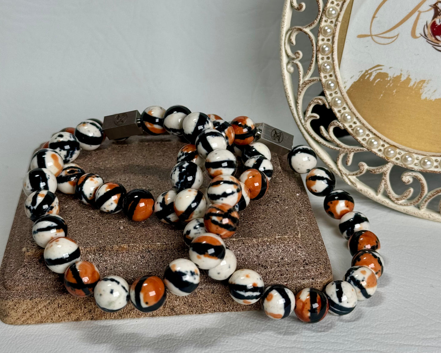 “Chocolate Carmel Ice Cream” Semi-Precious Stone Bracelet