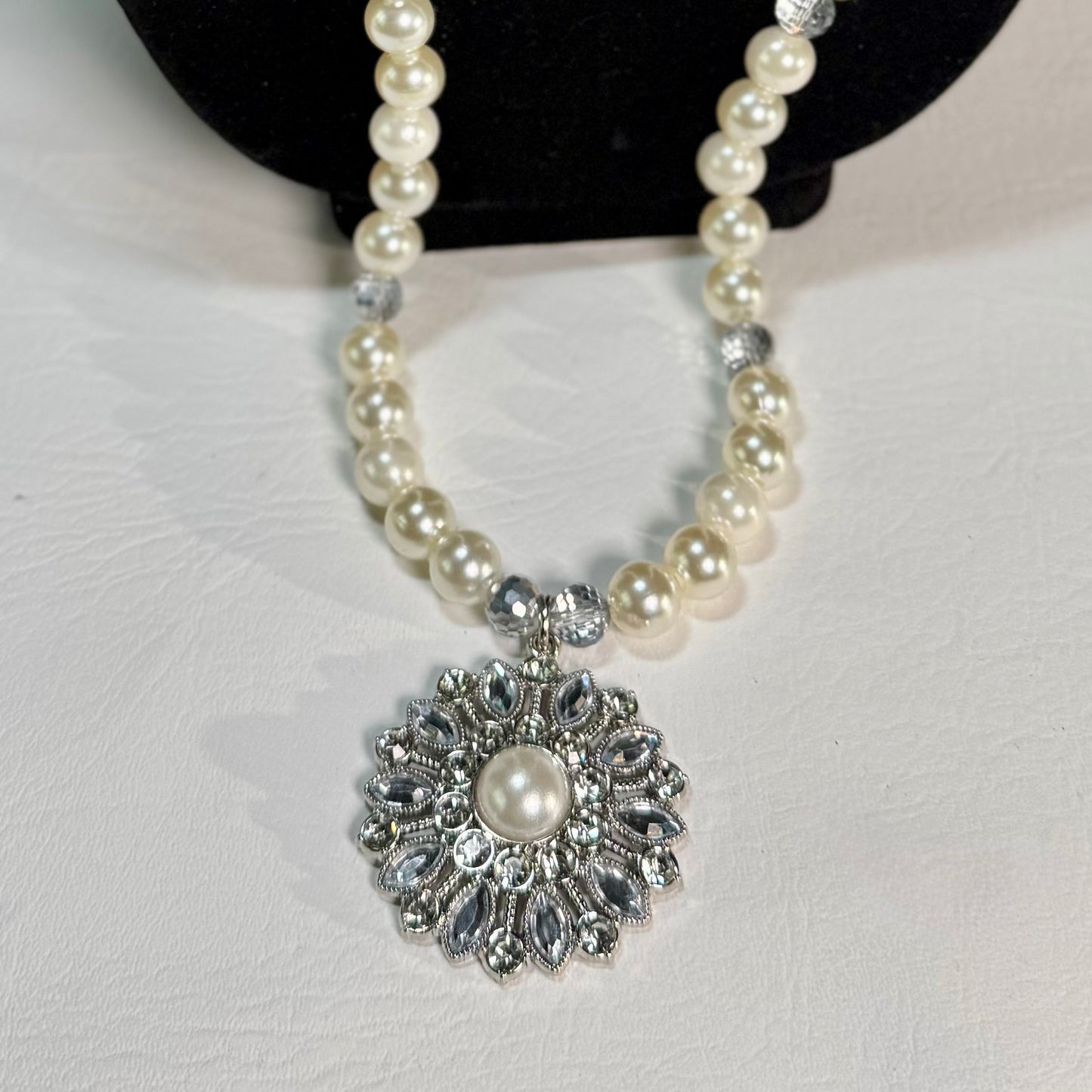 “Crystal Petunia” Long Necklace & Earrings Set