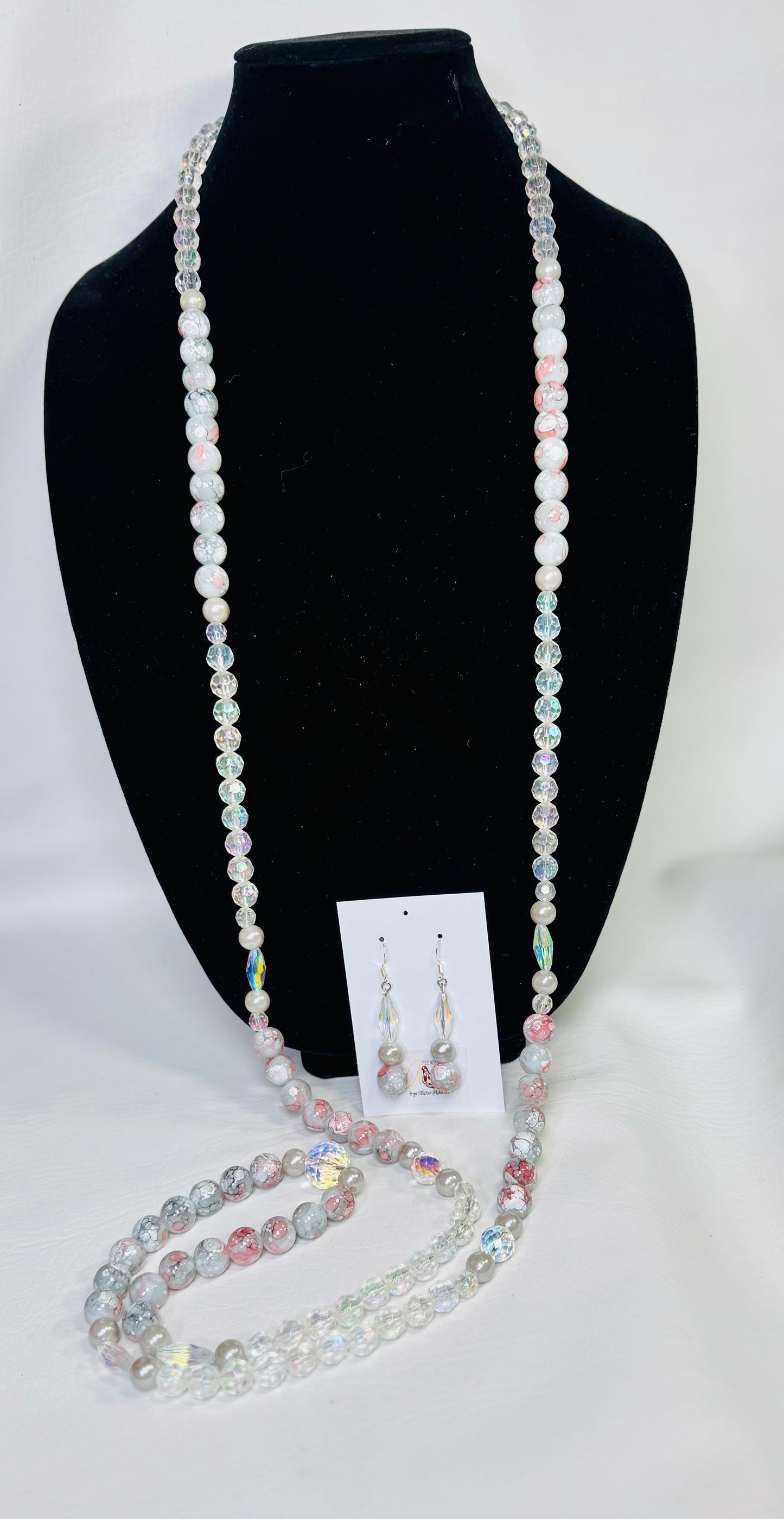 “Petal Grace” Necklace, Earrings, and Floral Brooch Set