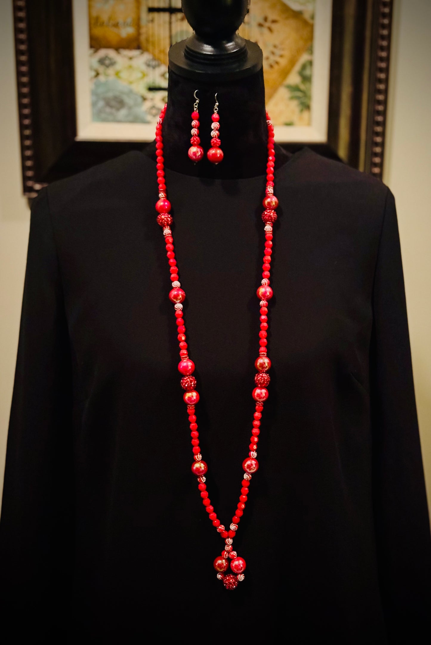 "Cherry BlowPop" Long Necklace Set