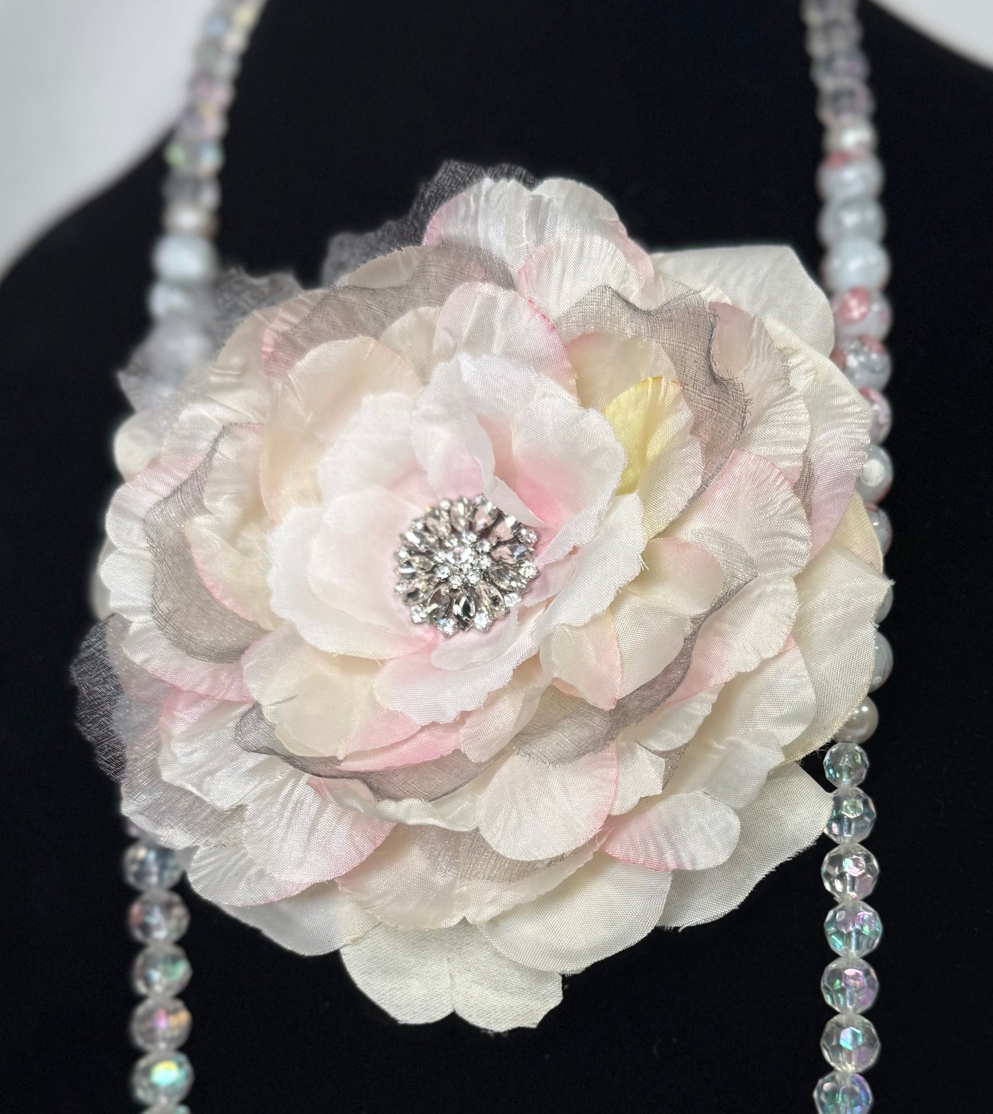 “Petal Grace” Necklace, Earrings, and Floral Brooch Set