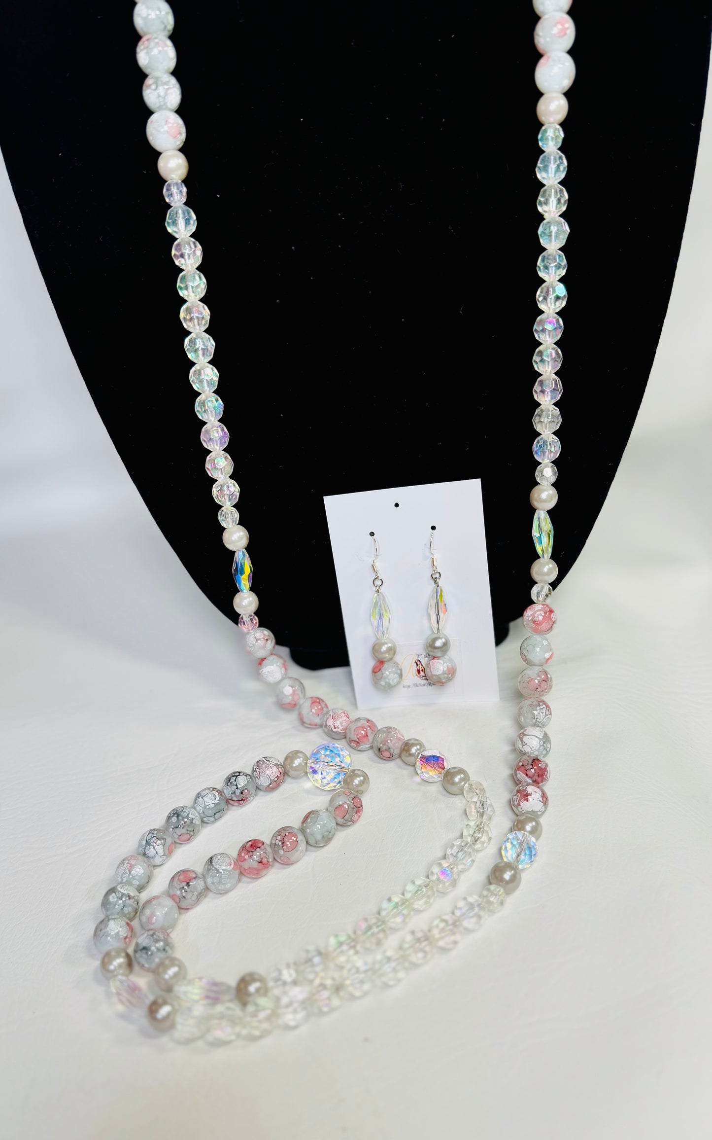 “Petal Grace” Necklace, Earrings, and Floral Brooch Set