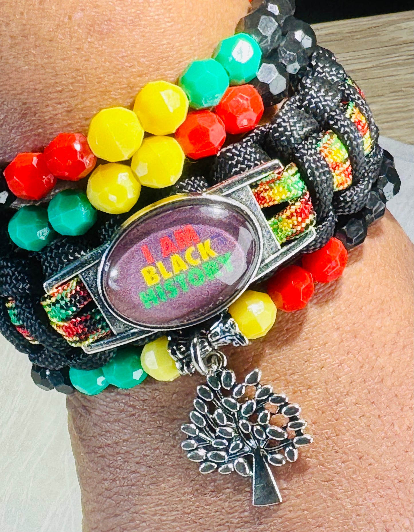 “I Am Black History” Braided Bracelet Set