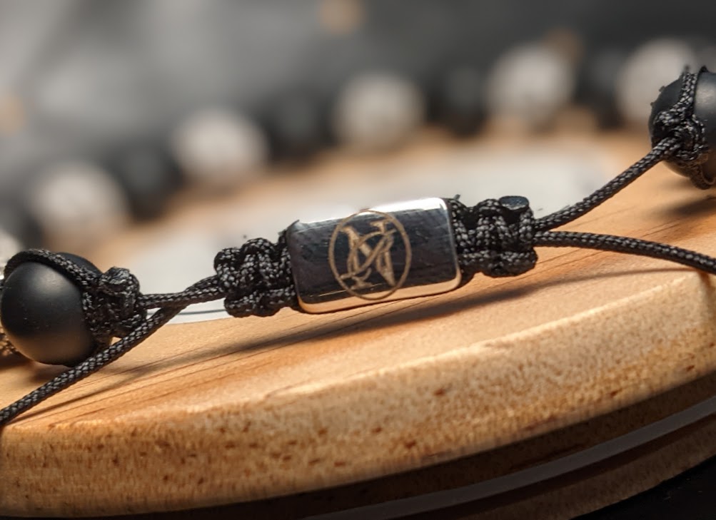 Clearance Items - "Black N' Diamonds" Genuine Stone Bracelet