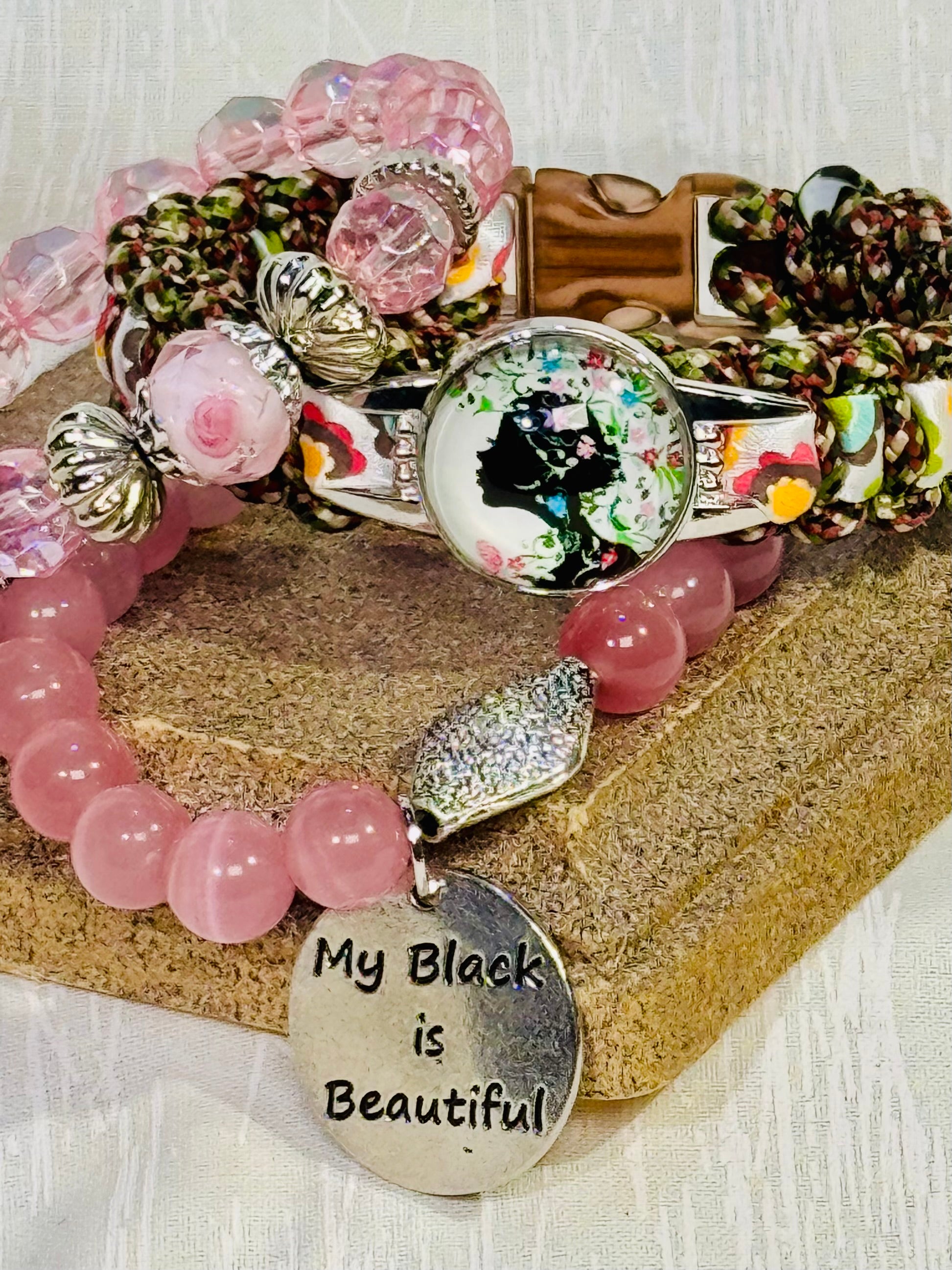 "Floral Queen" Braided Bracelet Set