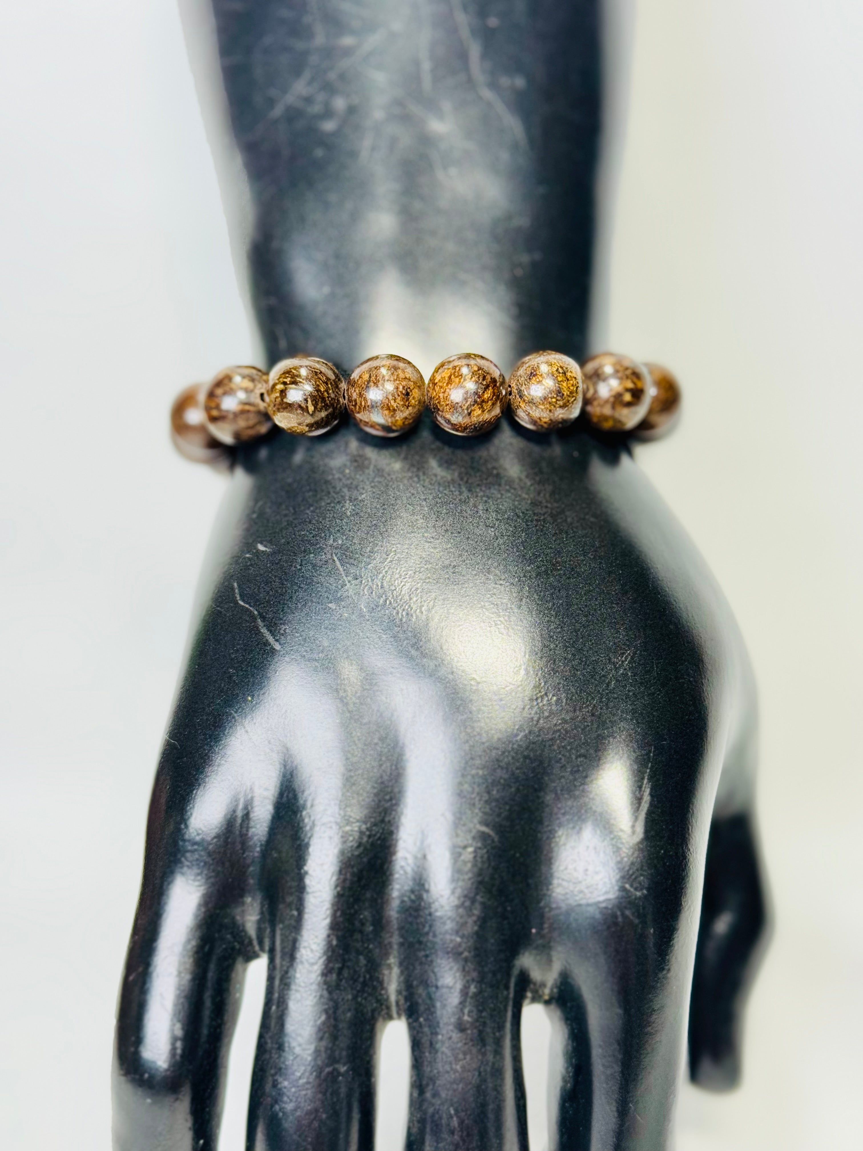 "Golden Chocolate" Genuine Stone Bracelet