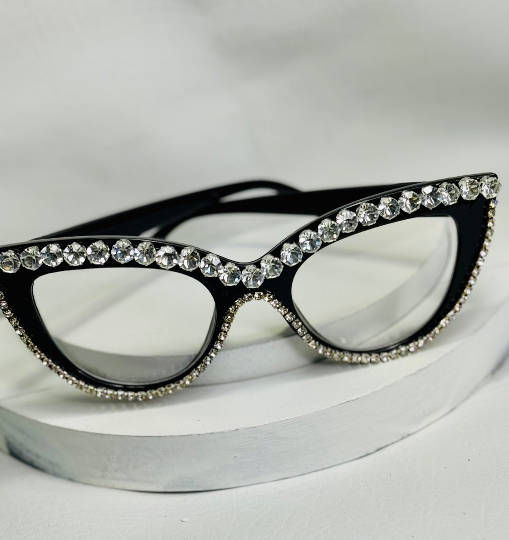 Starlit Cat-Eyes Fashion Glasses
