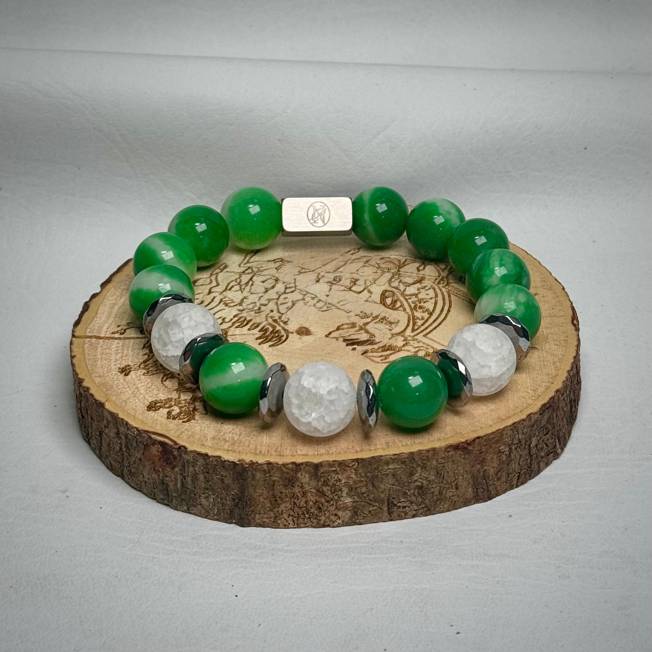 “Mr. Green” Genuine Stone Bracelet