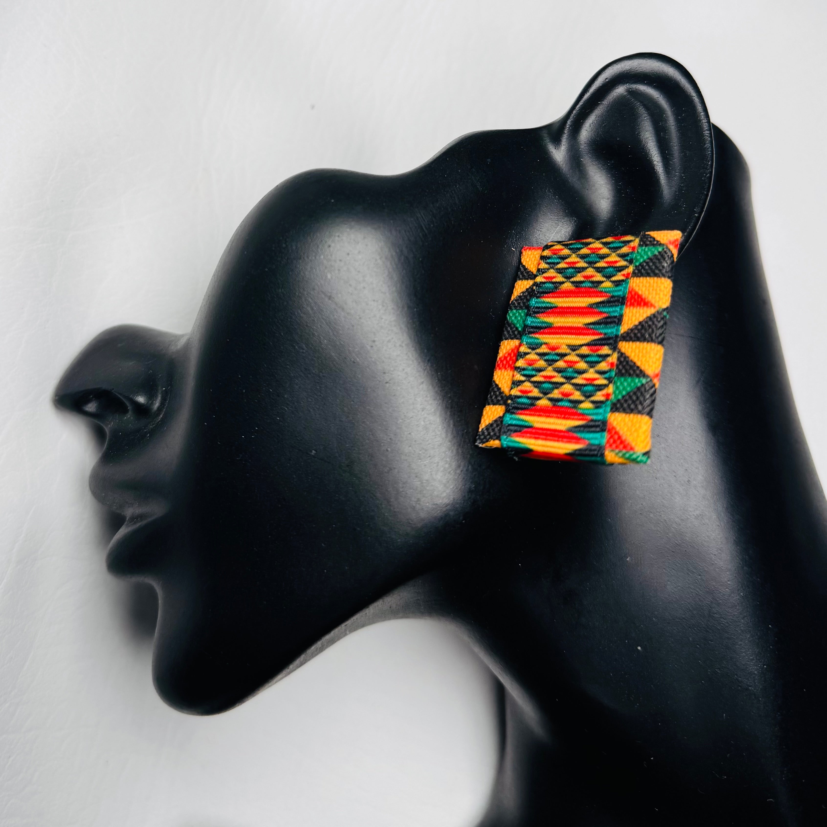 “Kente Cloth” Earrings and Earring & Headband Set