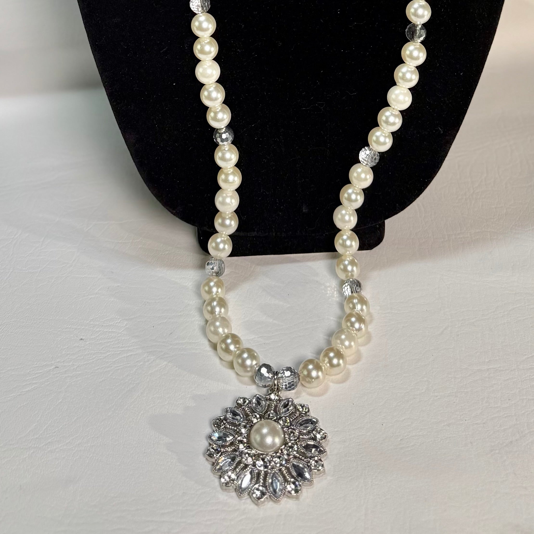 “Crystal Petunia” Long Necklace & Earrings Set