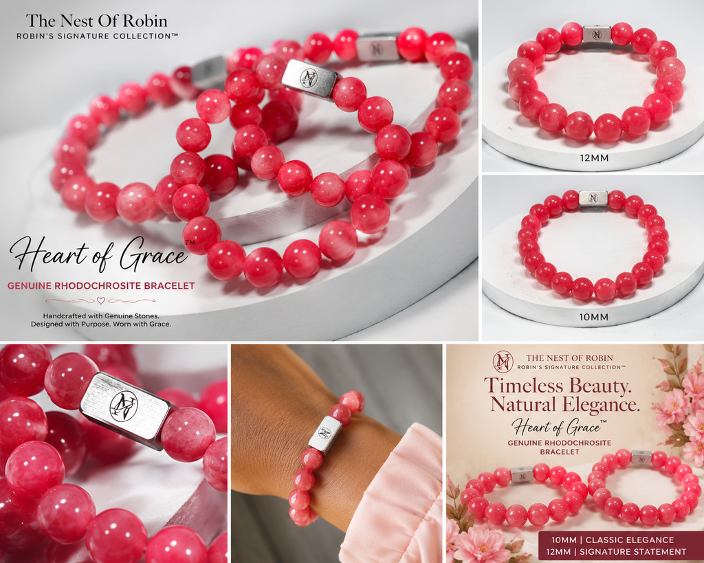 Blush Radiance™
Genuine Rhodochrosite Bracelet