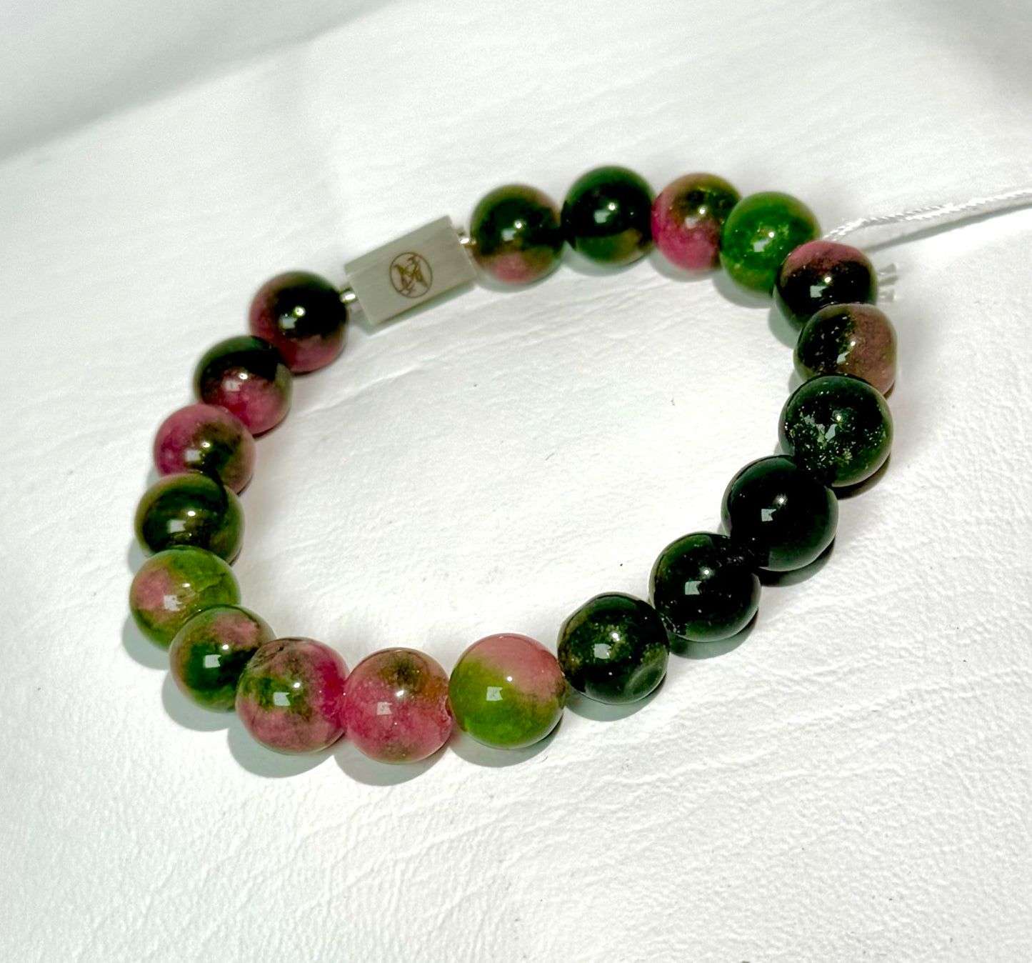 “Pink Grass” Semi-Precious Stone Bracelet