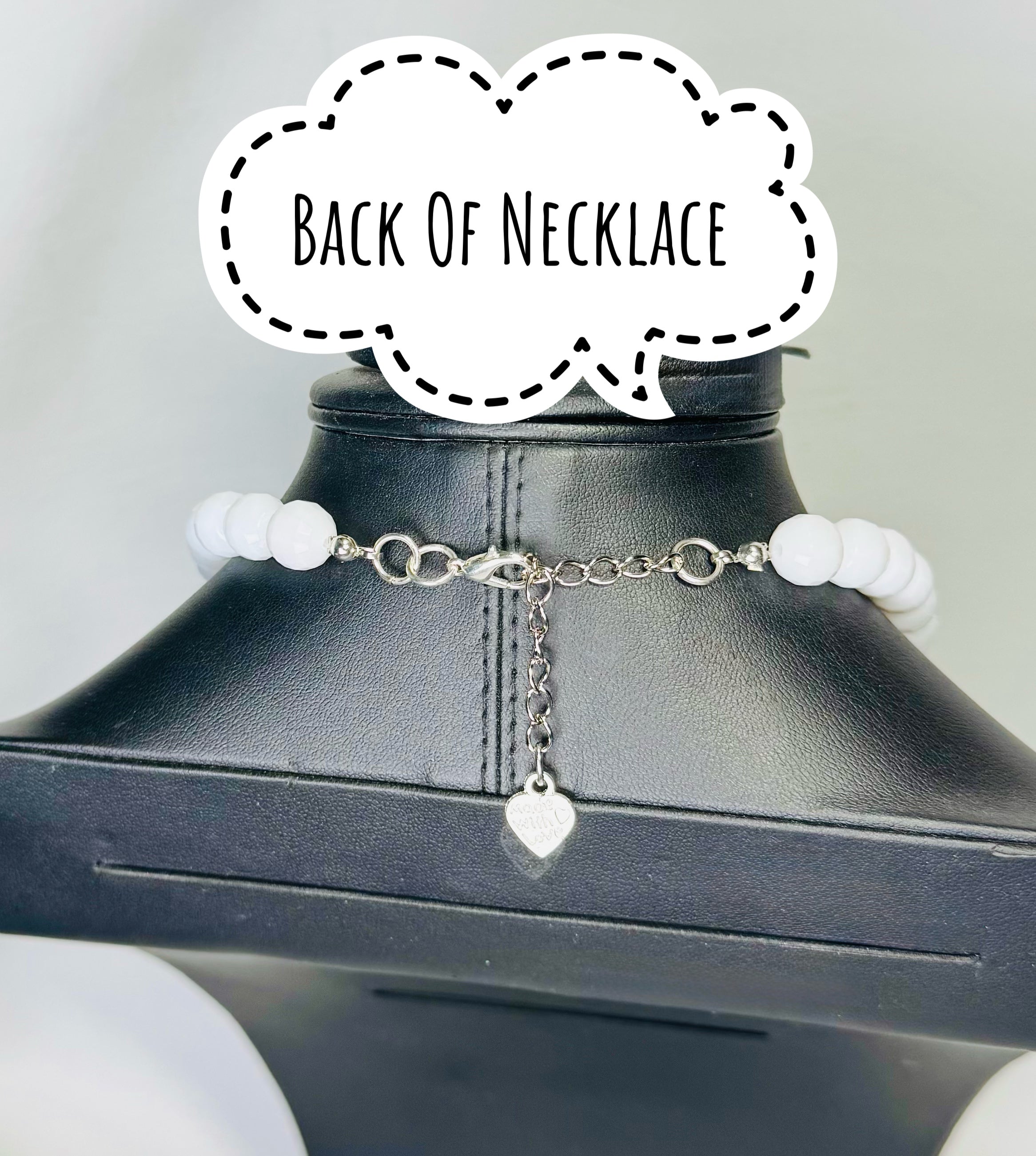 “White Lace Radiance” Necklace & Earrings Set