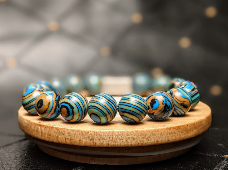 "Peacock" Genuine Stone Bracelet