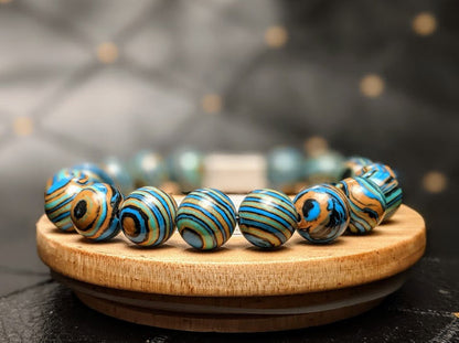 "Peacock" Genuine Stone Bracelet