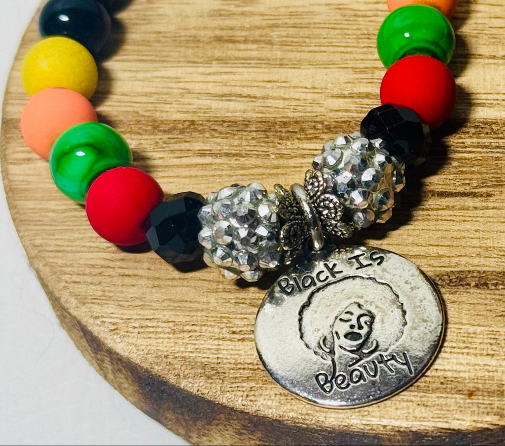 Black Is Beauty Bracelet & Earrings Set