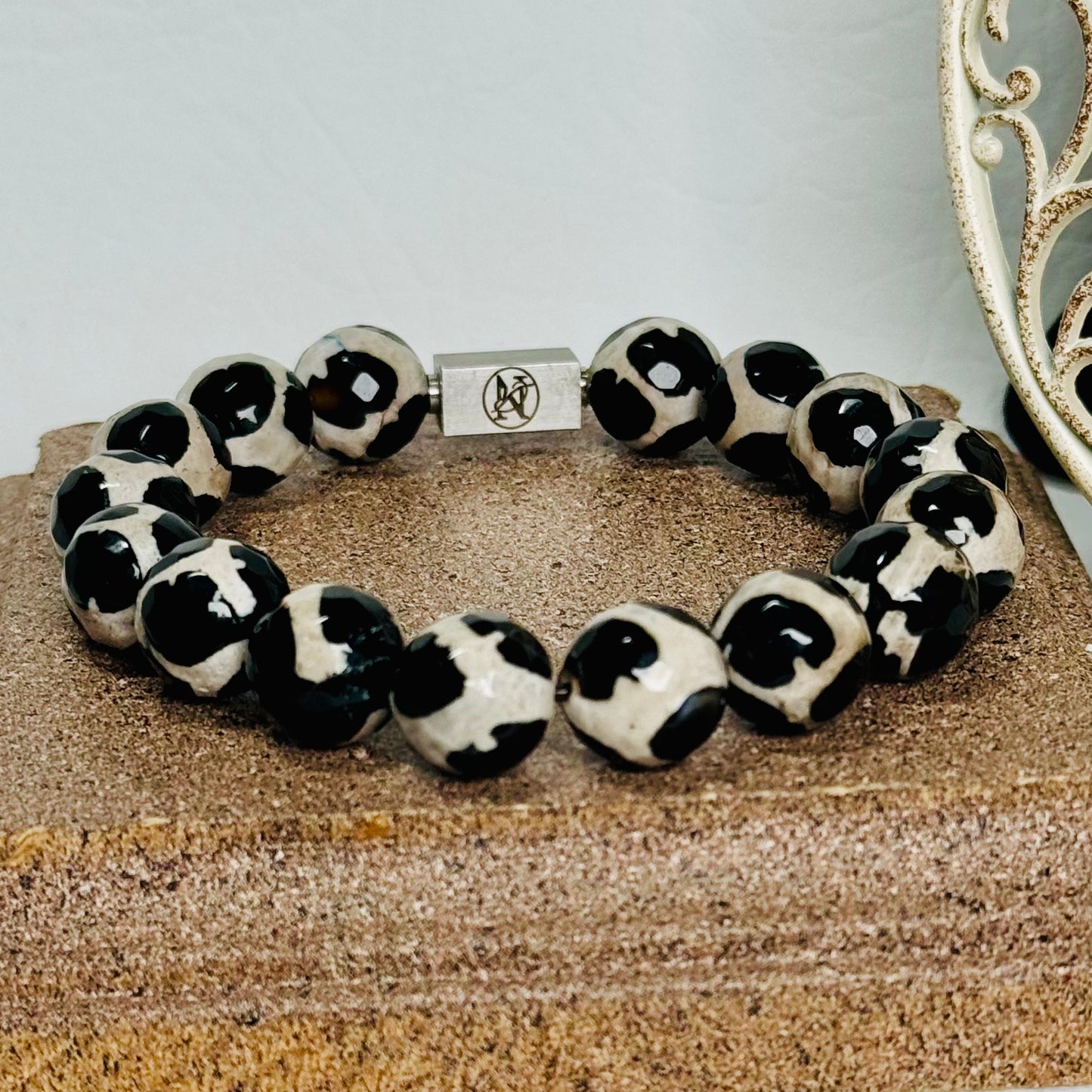 “Snow Leopard” Semi-Precious Stone Bracelet