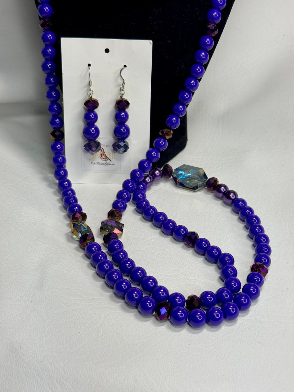 Royal Radiance Necklace, Earrings, and Floral Brooch Set