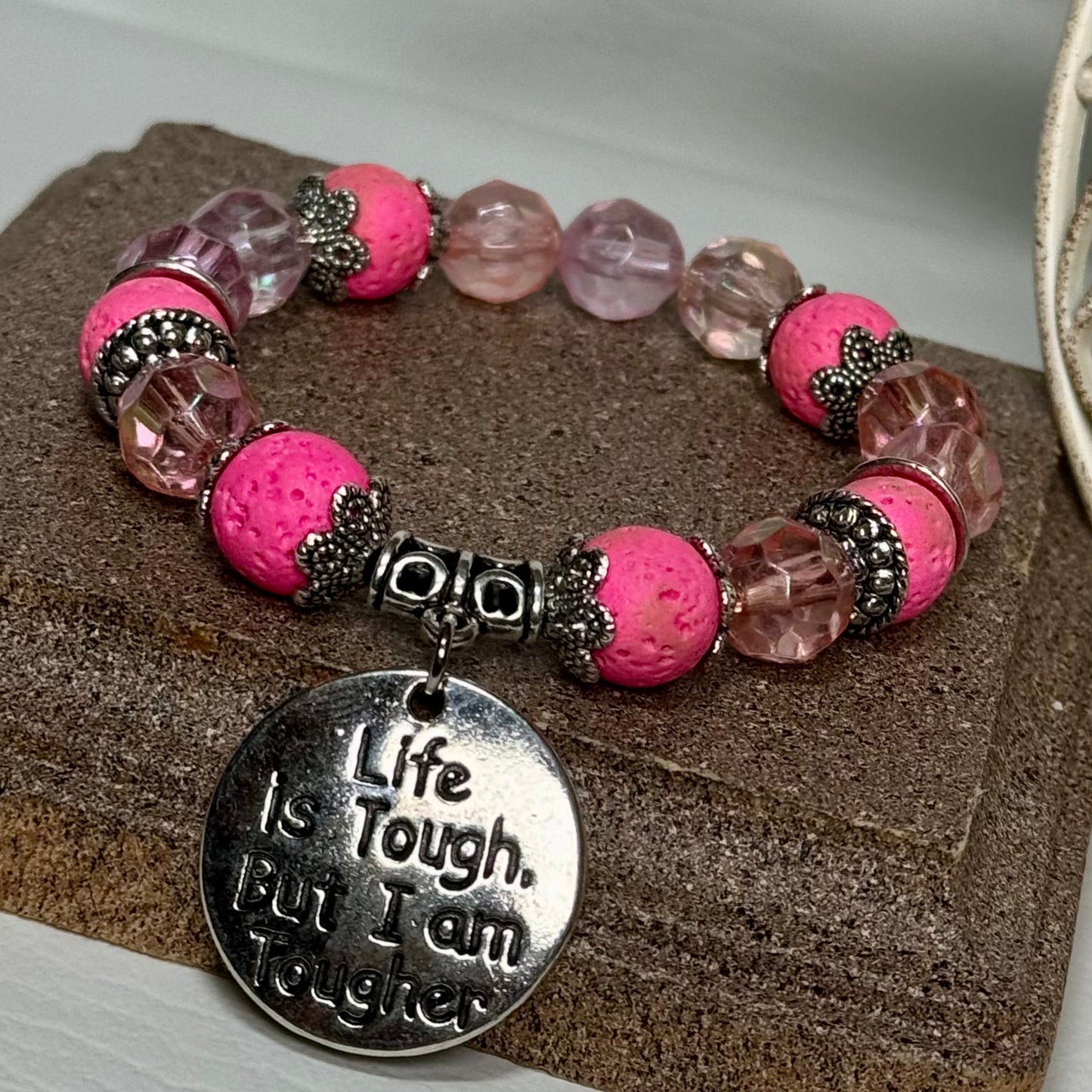 “I am Tougher” Breast Cancer Awareness Bracelet