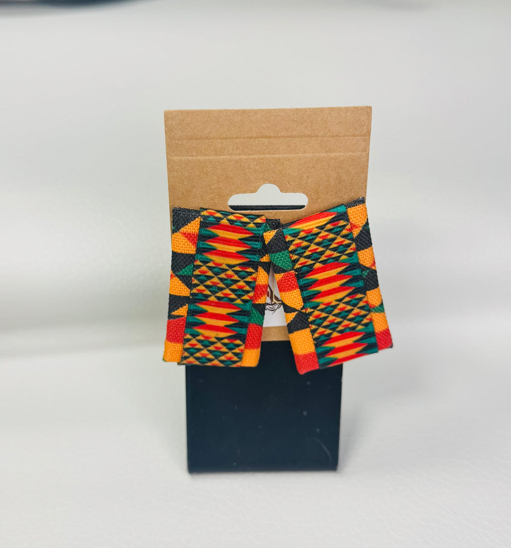 “Kente Cloth” Earrings and Earring & Headband Set