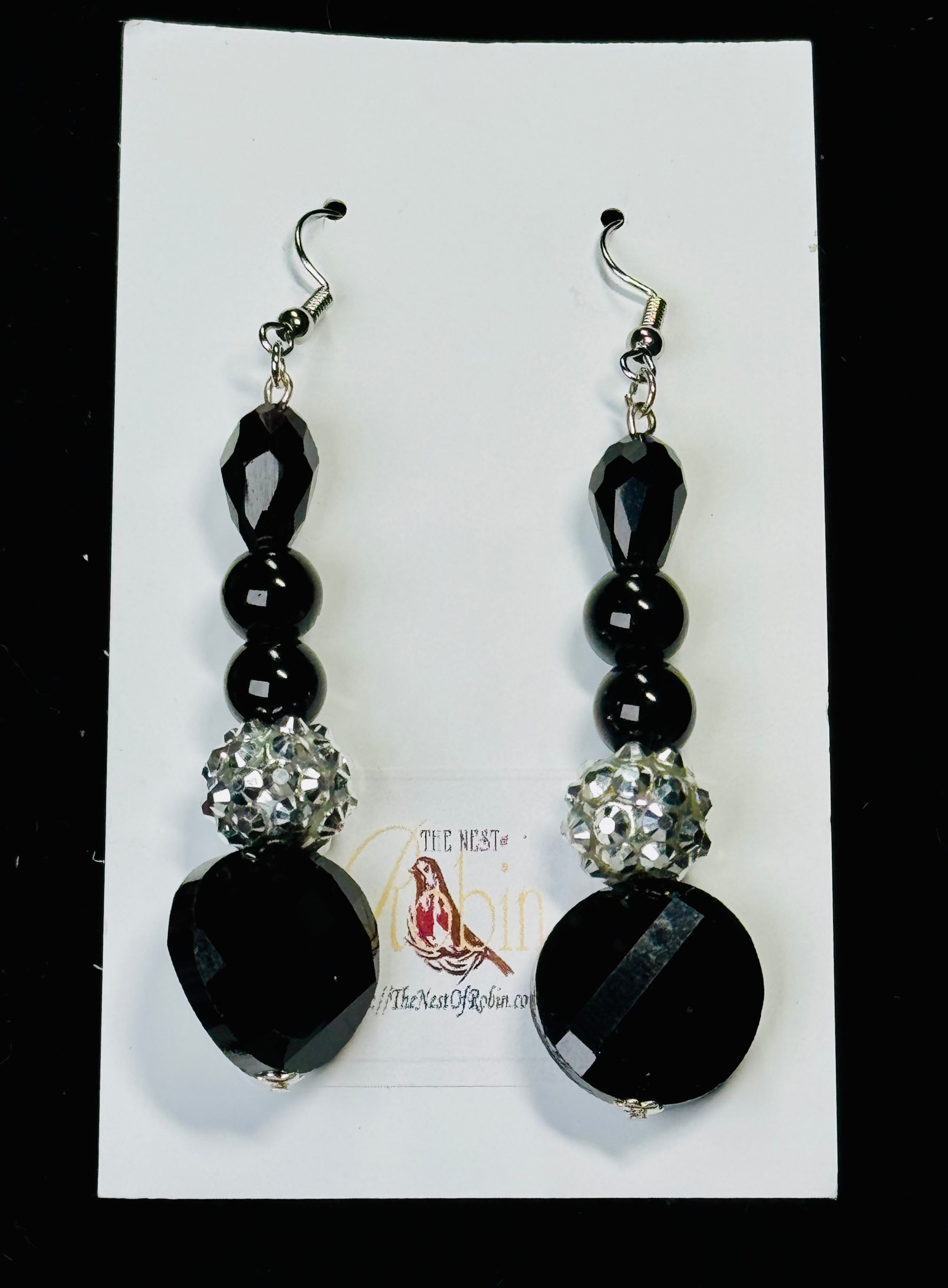 “The Zebra” Floral Brooch & Earrings Set