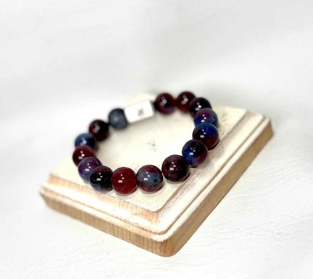“Crimson Twilight” gemstone bracelet