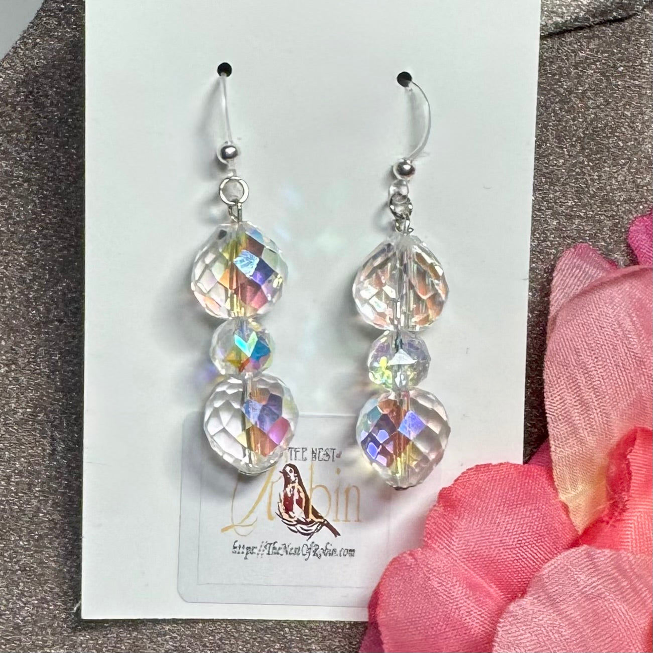 “Lottie” Floral Brooch & Earrings Set