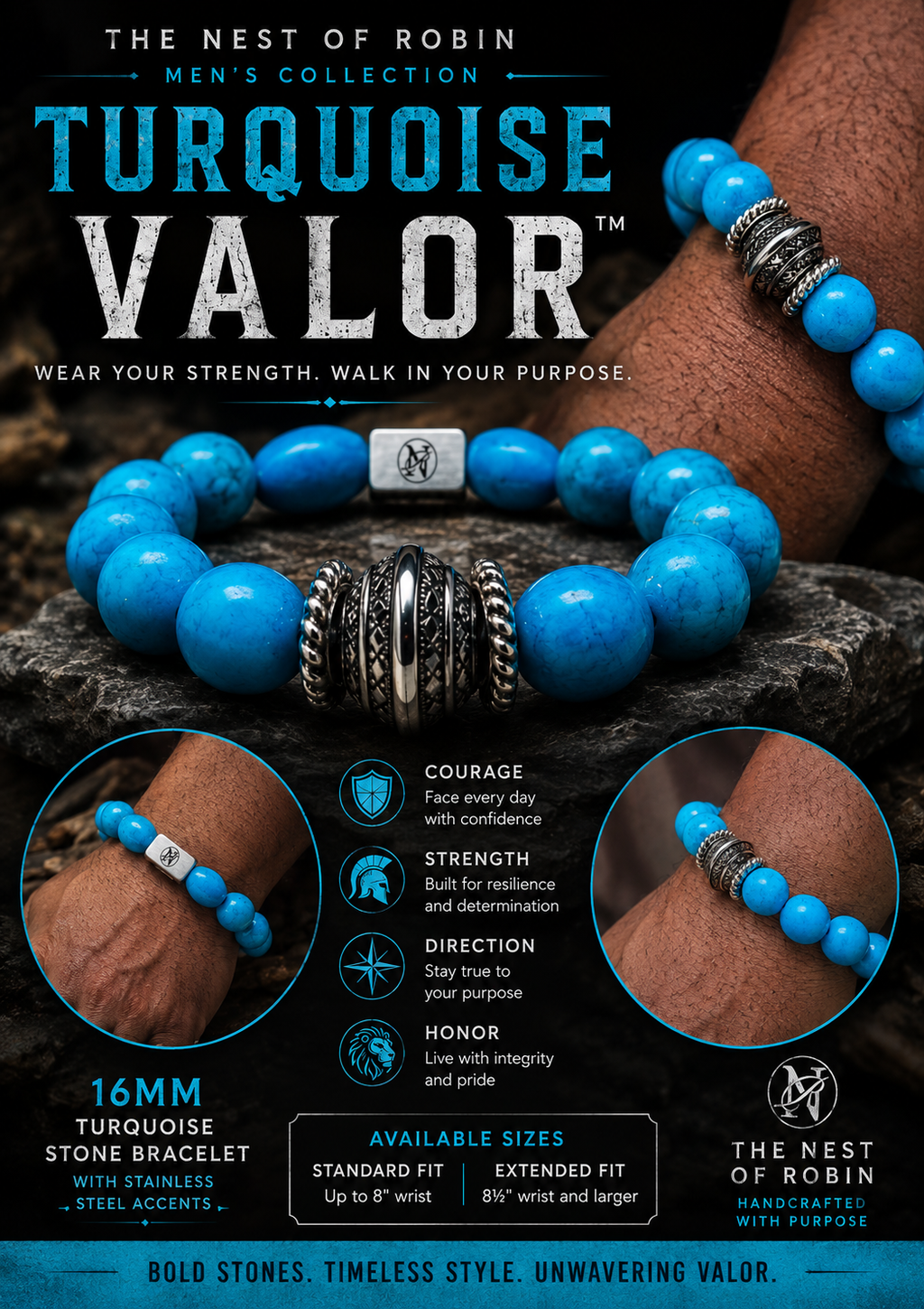 Turquoise Valor™ Genuine Stone Bracelet