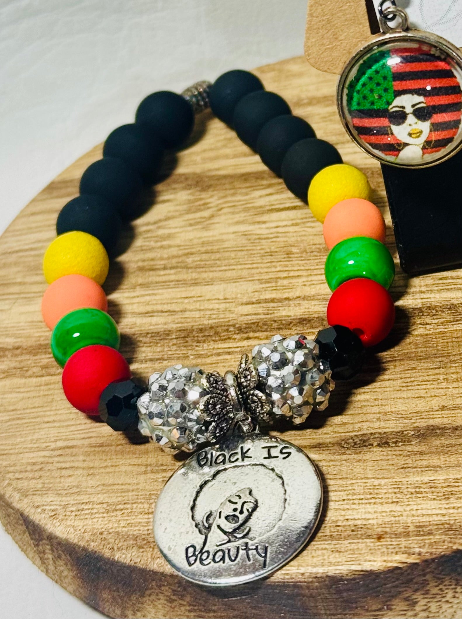 Black Is Beauty Bracelet & Earrings Set