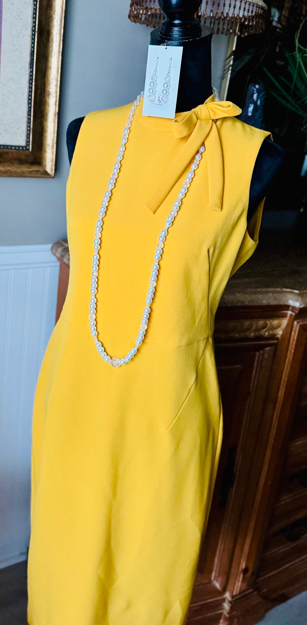 “Swan” Long Necklace & Earrings Set