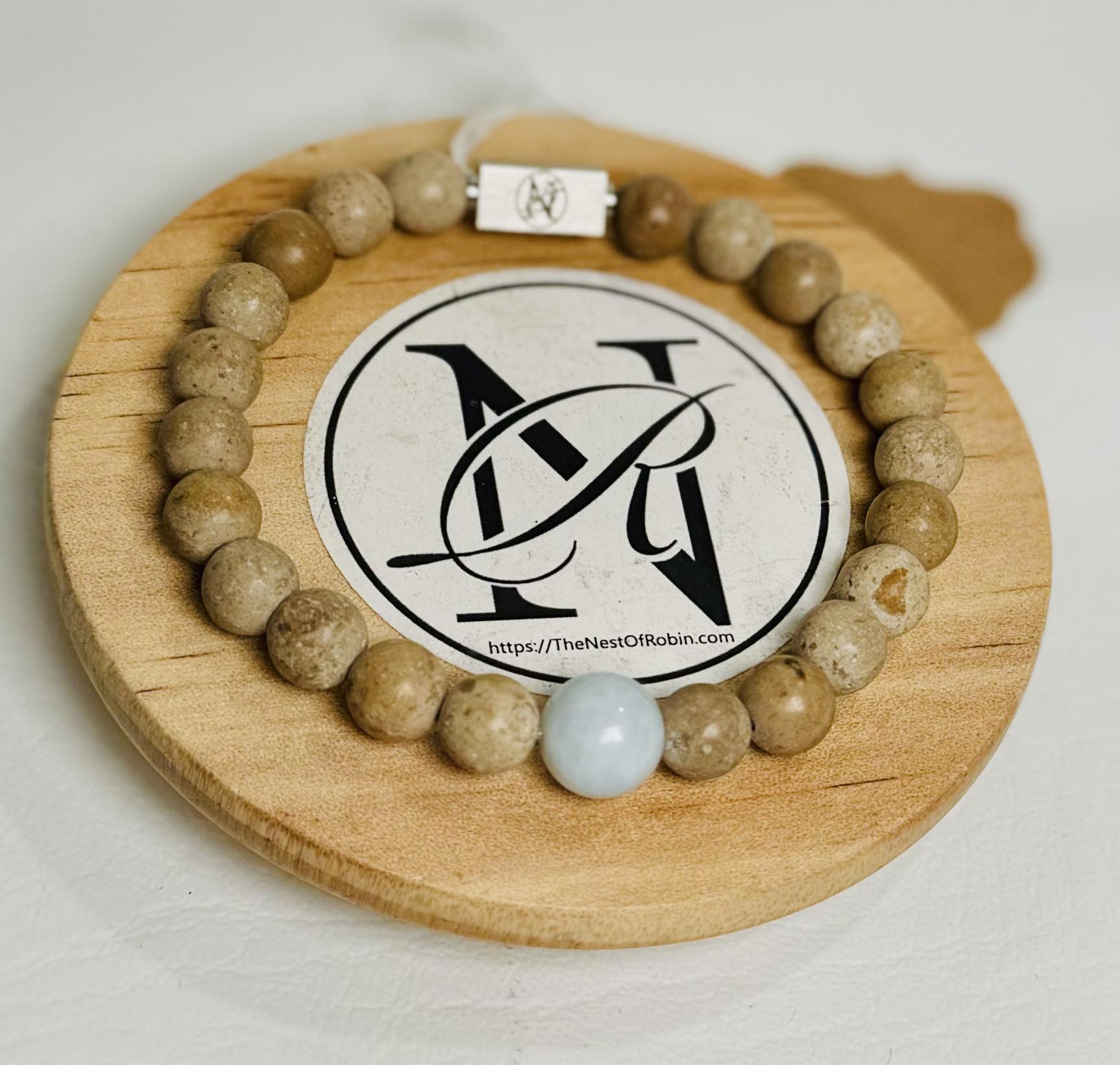 Clearance Item -"Aqua River" Genuine Stone Bracelet