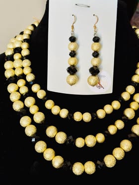 "Charlie" Necklace & Earrings Set (Free Brooch)