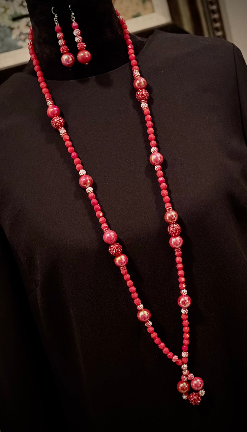 "Cherry BlowPop" Long Necklace Set