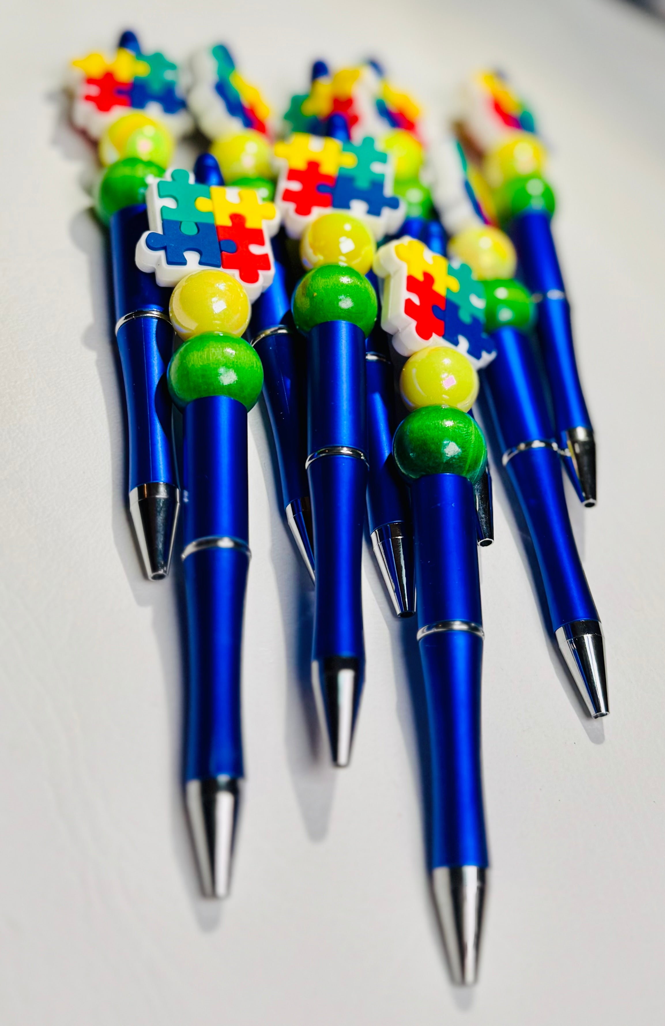 Autism Awareness Beaded Ink Pen