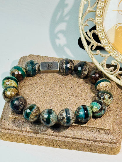 “ Tortoise Shell” Genuine Stone Bracelet