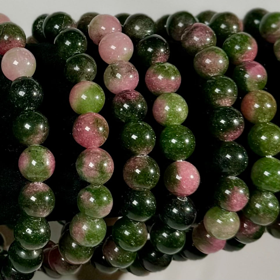 “Pink Grass” Semi-Precious Stone Bracelet