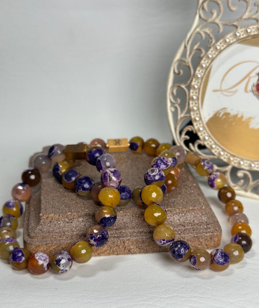 “Purple Gold” Semi-Precious Stone Bracelet