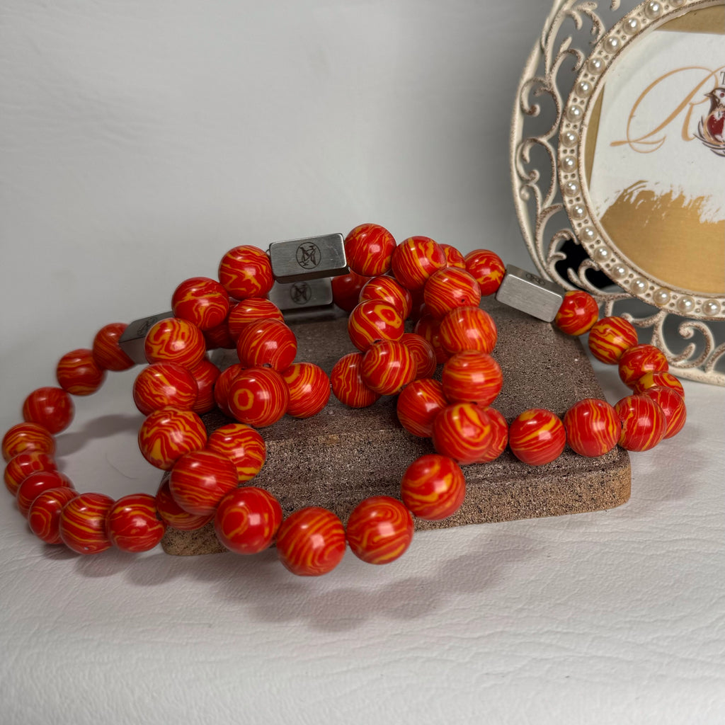 “Tiger Lilies” Semi-Precious Stone Bracelet