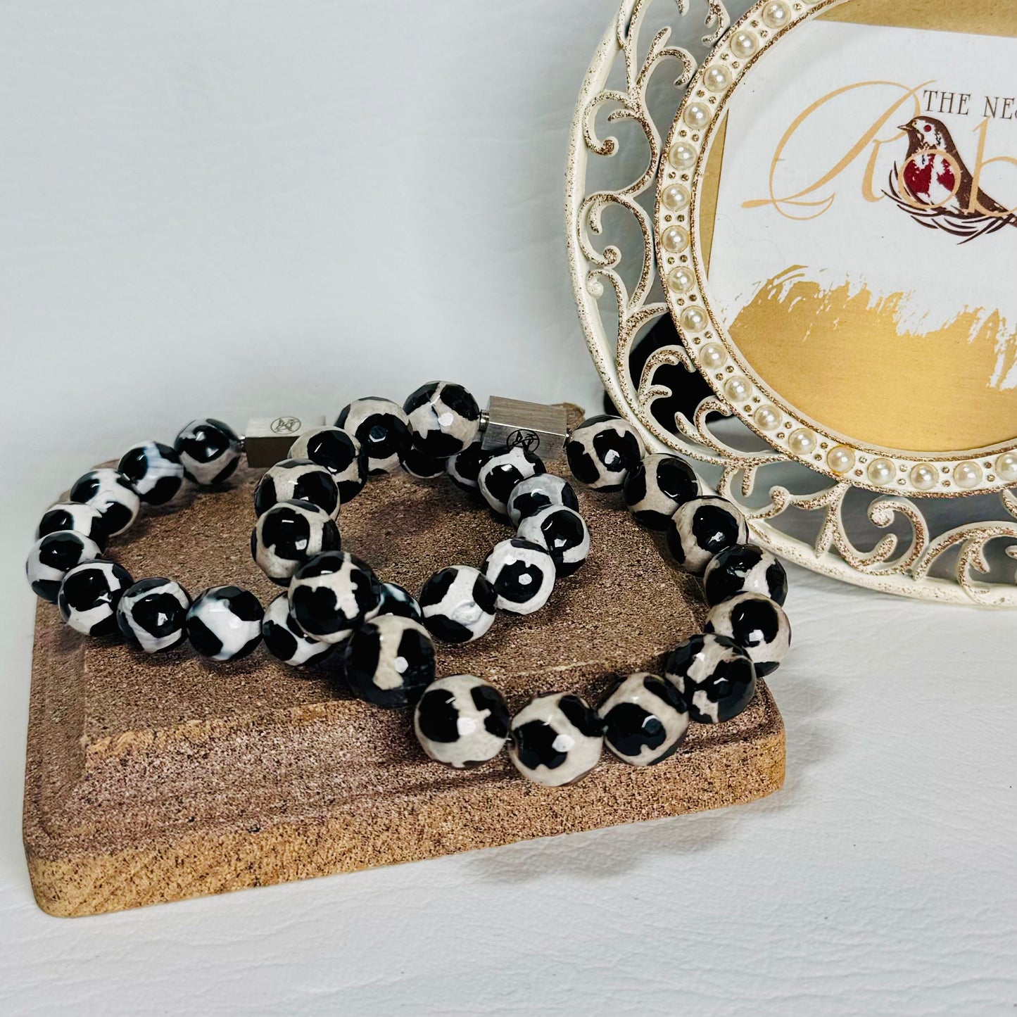 “Snow Leopard” Semi-Precious Stone Bracelet