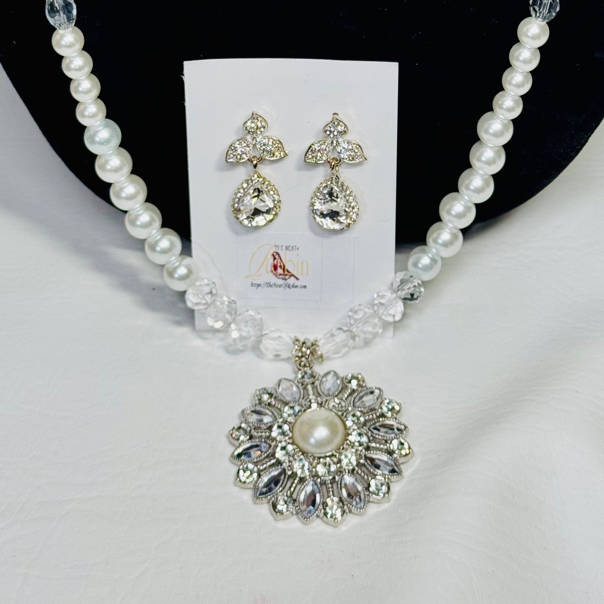 “Snow White” 5 Piece Long Necklace Set