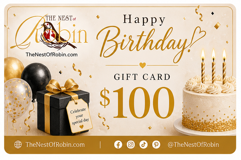 Birthday Gift Card - The Nest Of Robin