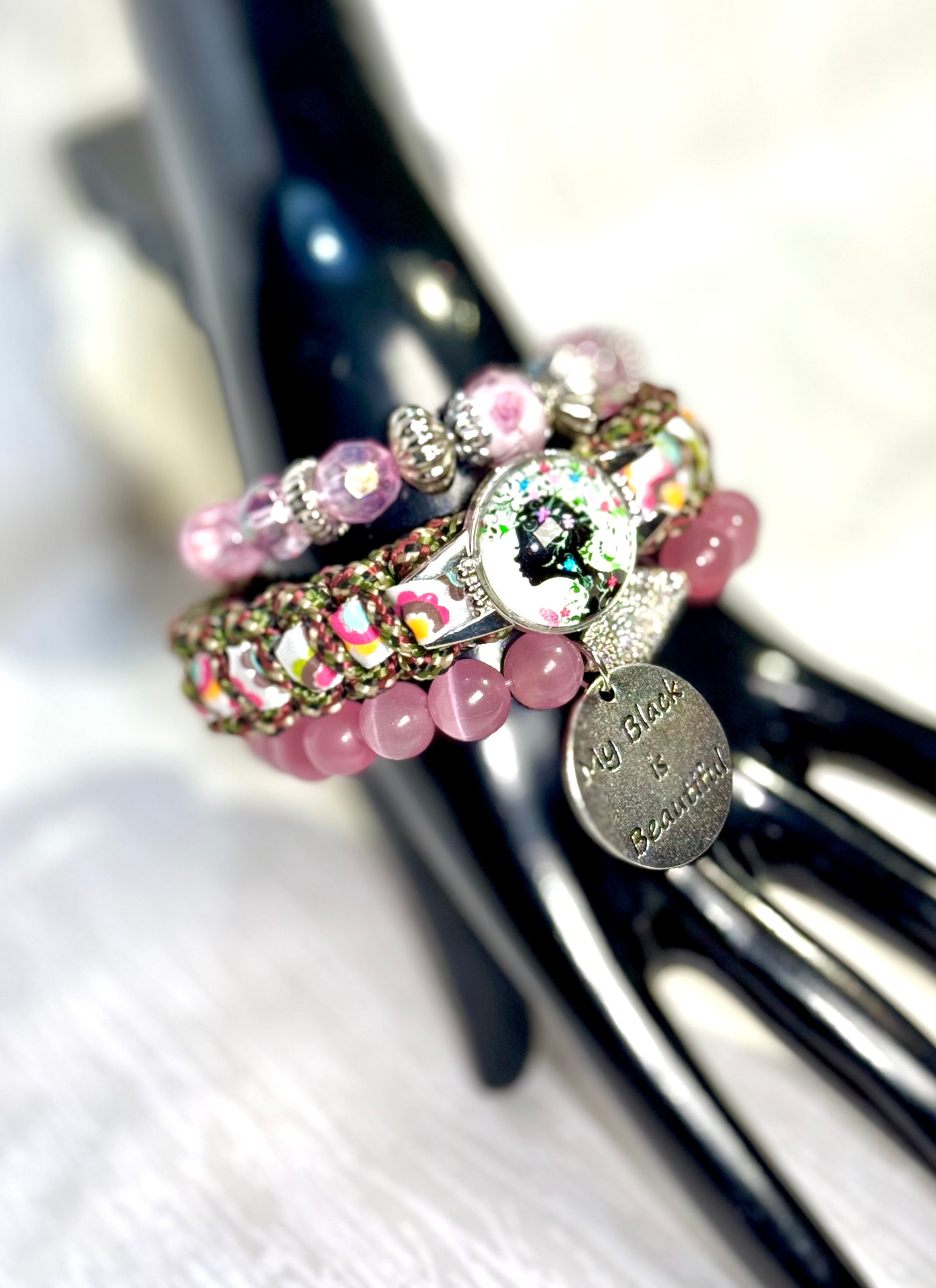 "Floral Queen" Braided Bracelet Set