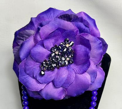 Royal Radiance Necklace, Earrings, and Floral Brooch Set