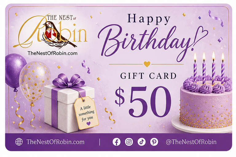 Birthday Gift Card - The Nest Of Robin