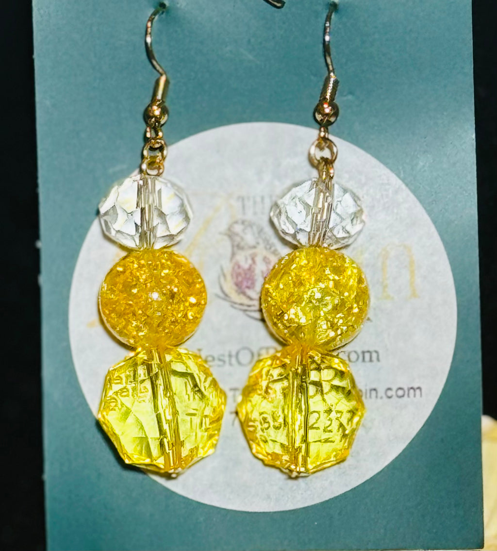 “Oh Sunflower” Floral Brooch & Earrings Set