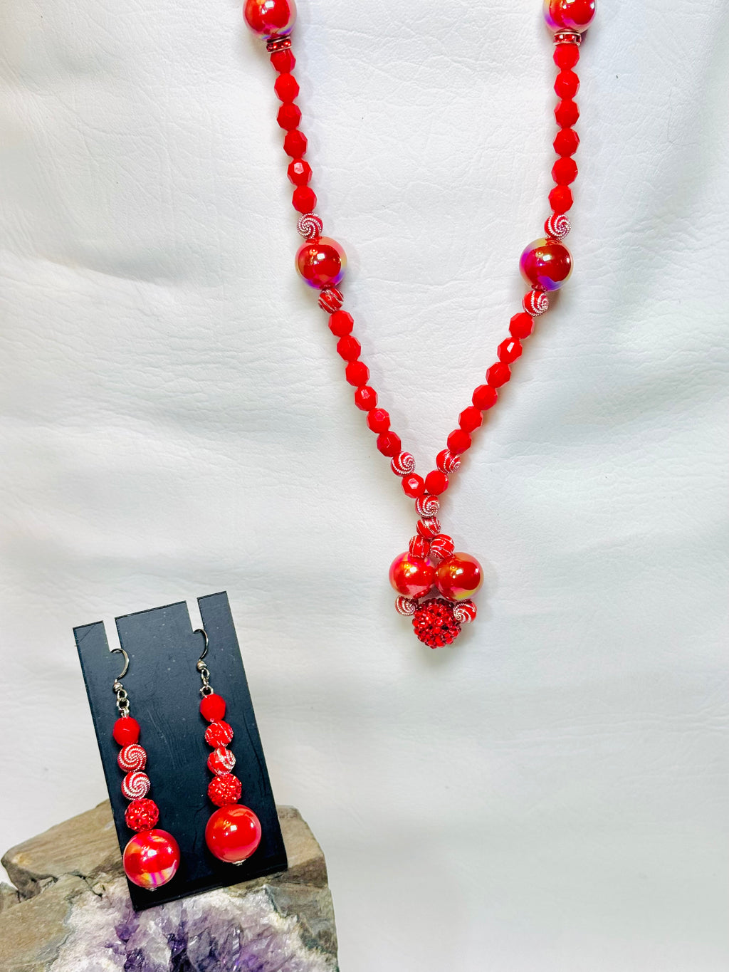 "Cherry BlowPop" Long Necklace Set