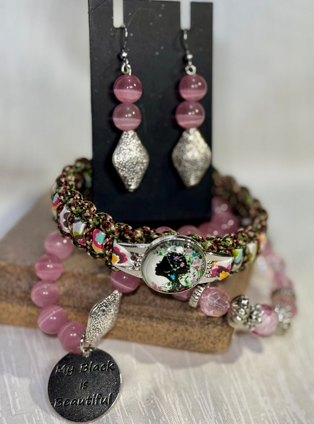 "Floral Queen" Braided Bracelet Set