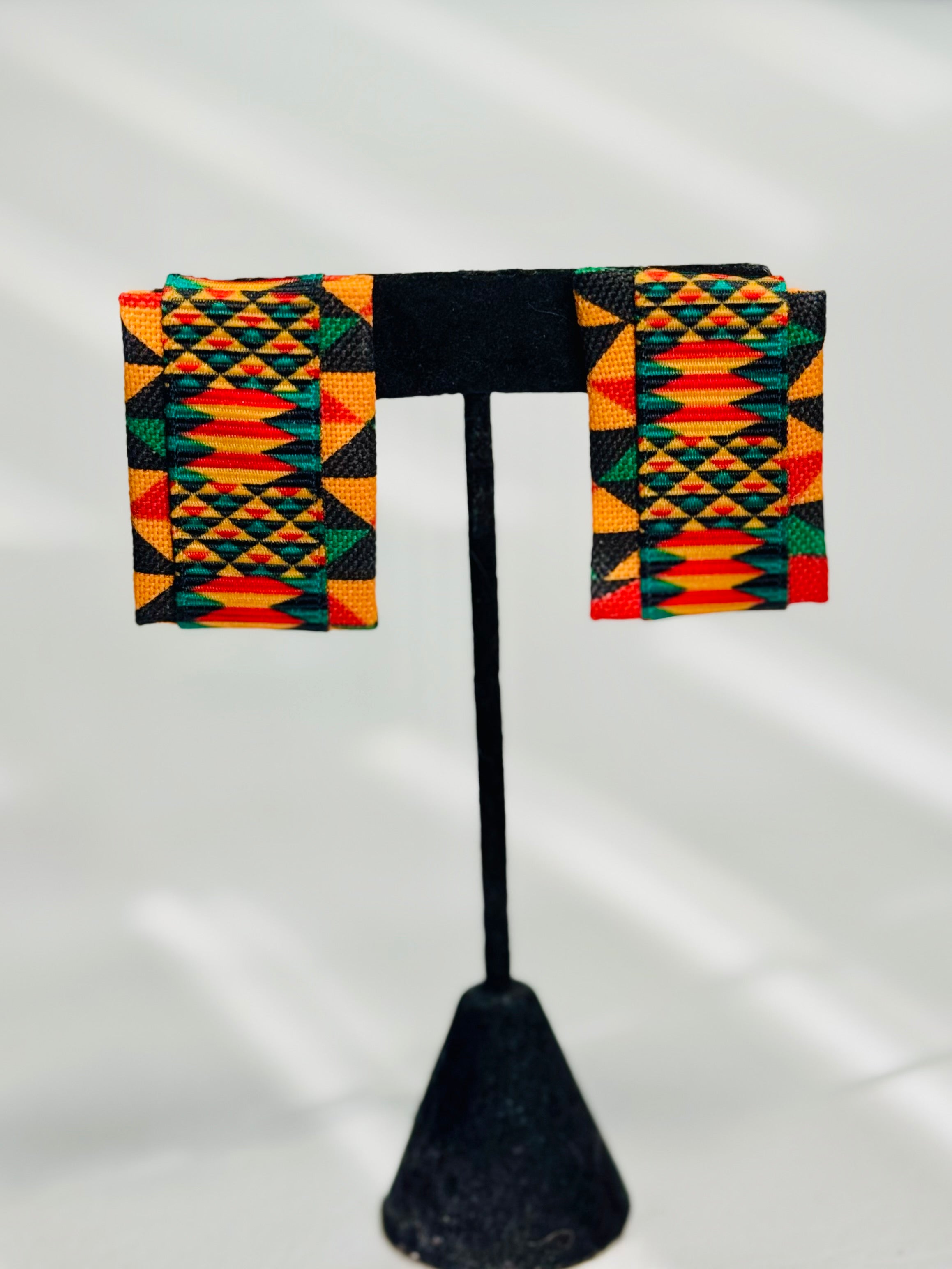 “Kente Cloth” Earrings and Earring & Headband Set