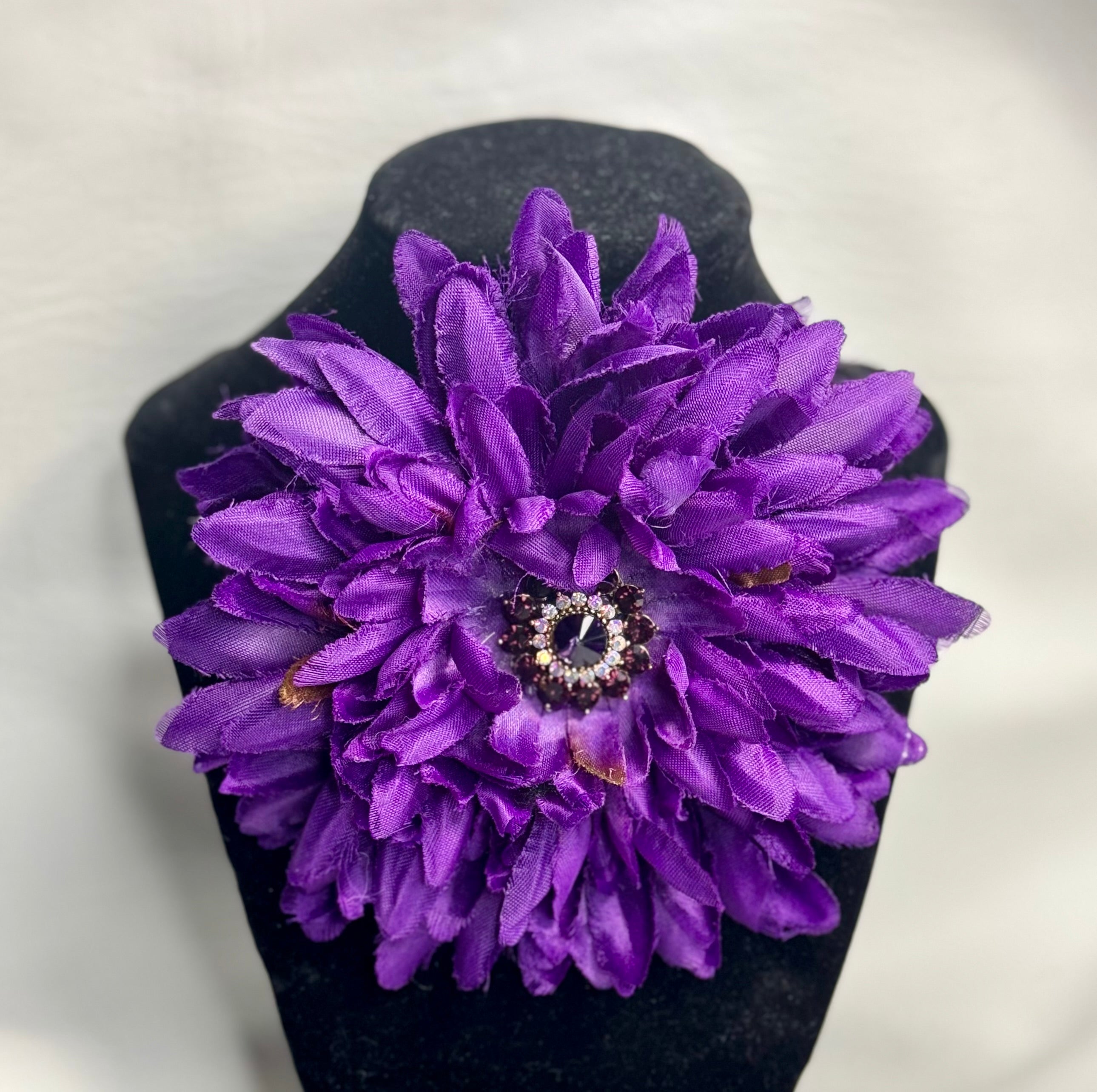 “Royal Bloom” Floral Brooch & Earrings Set