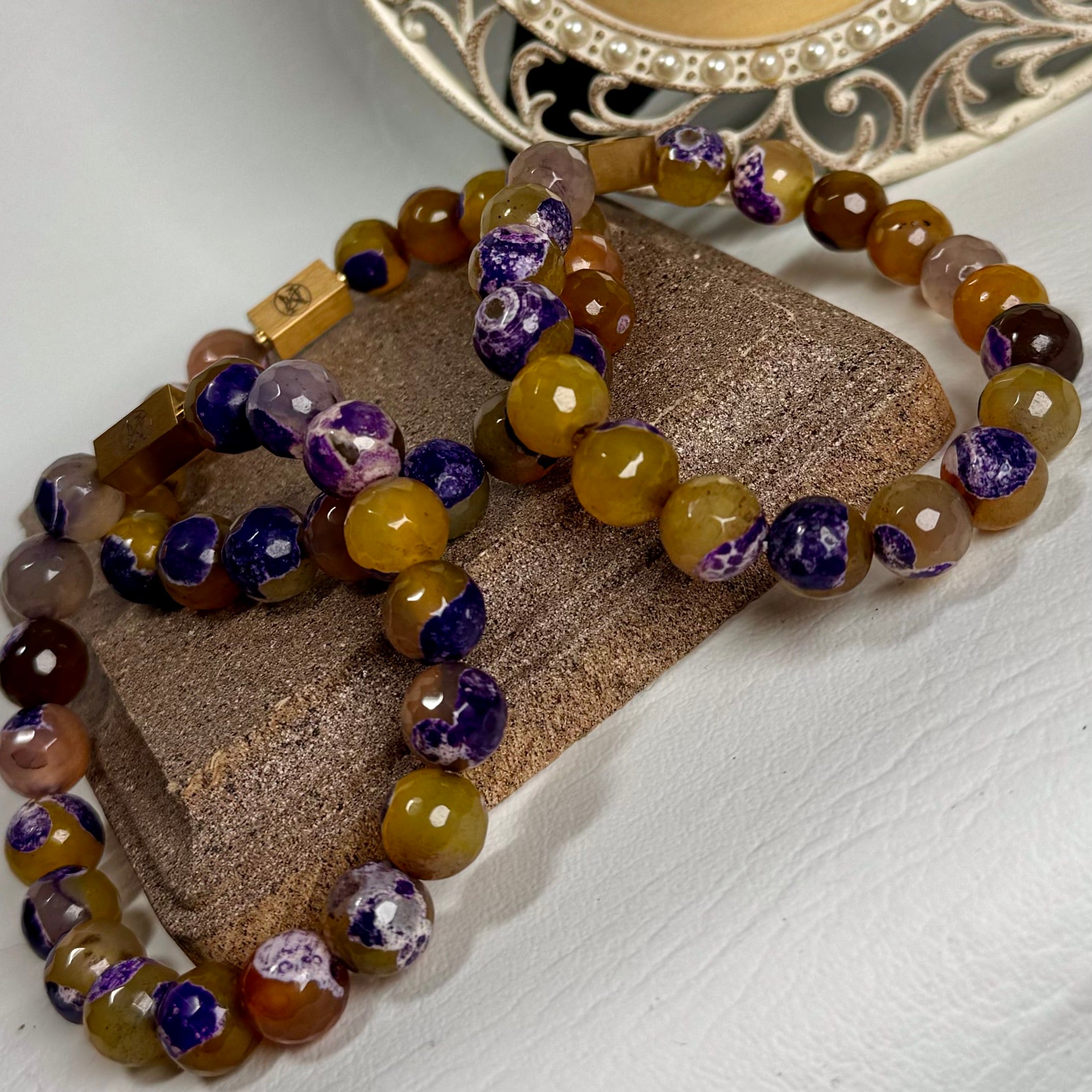 “Purple Gold” Semi-Precious Stone Bracelet